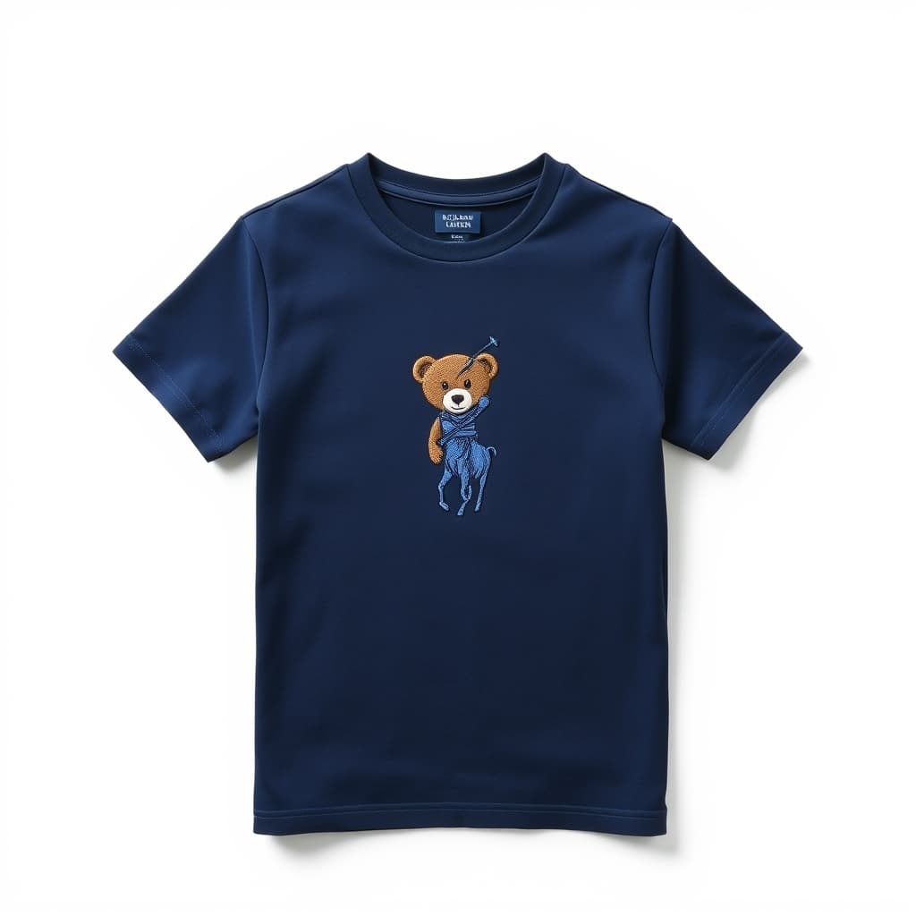 Polo Bear Embroidered Tee White S — alternate view